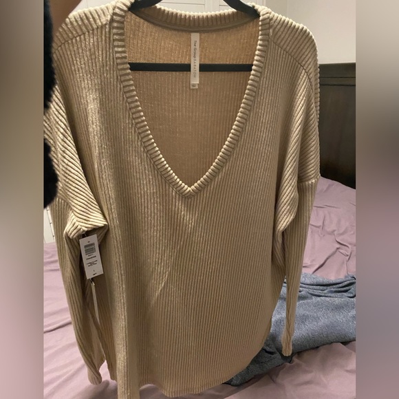 Waffle beige sweater brand new - Picture 2 of 3